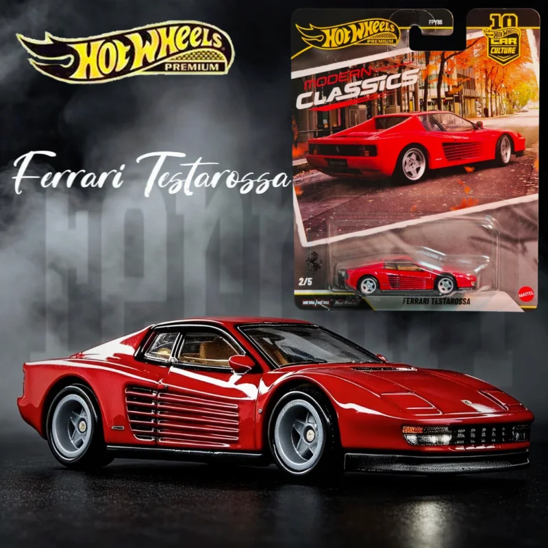 Nuevo Ferrari Testarossa 2026 Hot Wheels Premium FPY86-S Modern Classics 1:64, Modelo de Auto Fundido a Presión, Gran Venta, Regalo para Coleccionistas