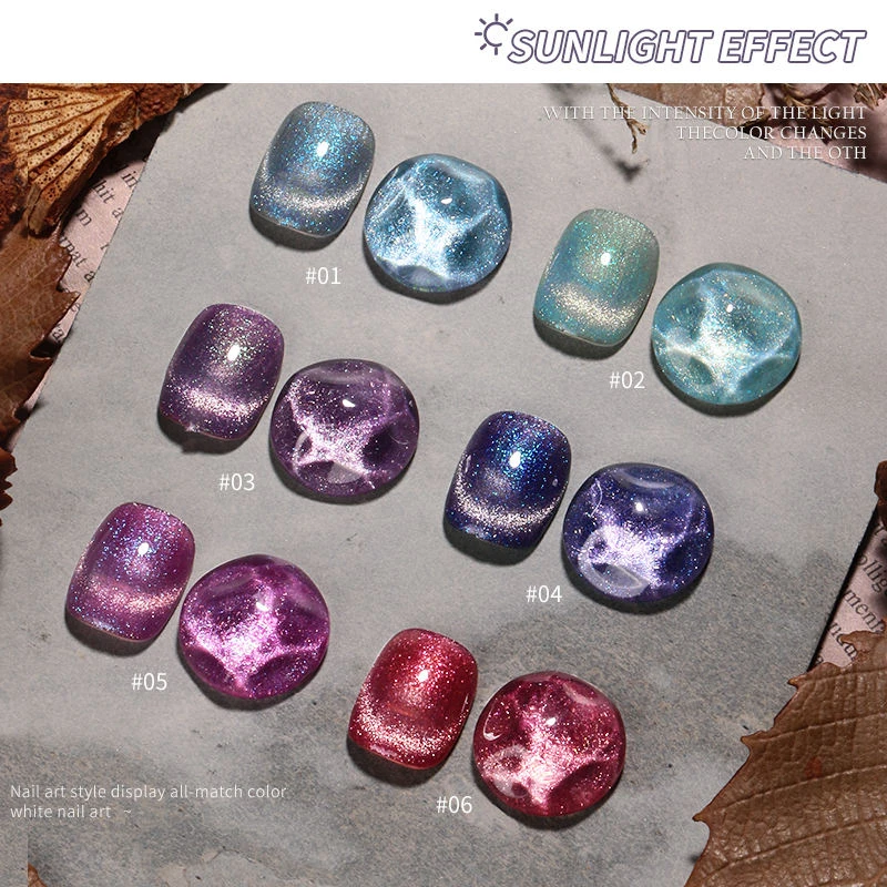 JTING, 1 unidad, 15ml, 6 colores, luz de velocidad Variable, esmalte de uñas en Gel para ojos de gato, cambio de Color Uv, decoración de uñas, colección de Gel para ojos de gato