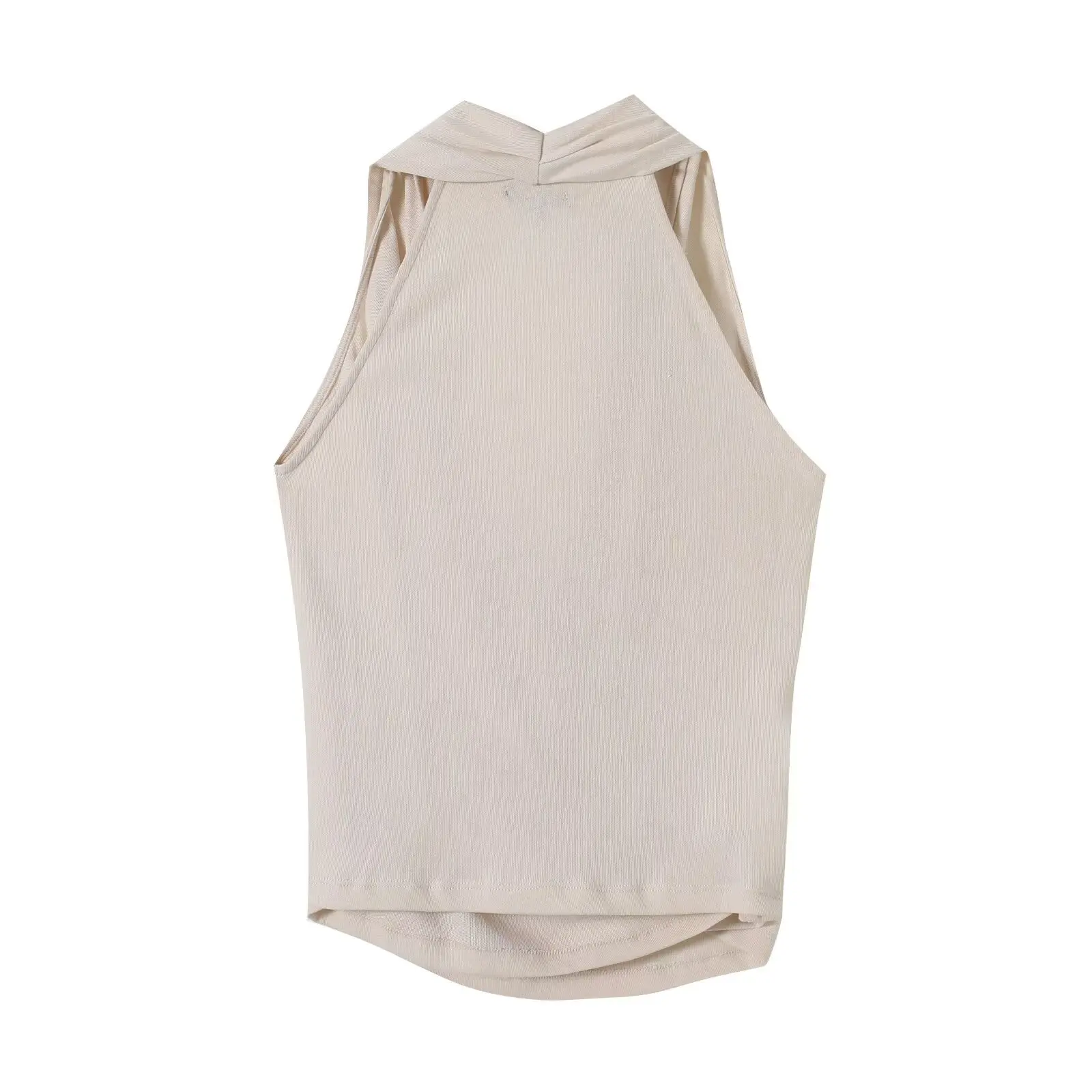 2026 New Women's Elegant Casual Draped Cross V Neck Halter Tops Office Lady Vintage Sleeveless Asymmetrical Vest Tanks Blouse