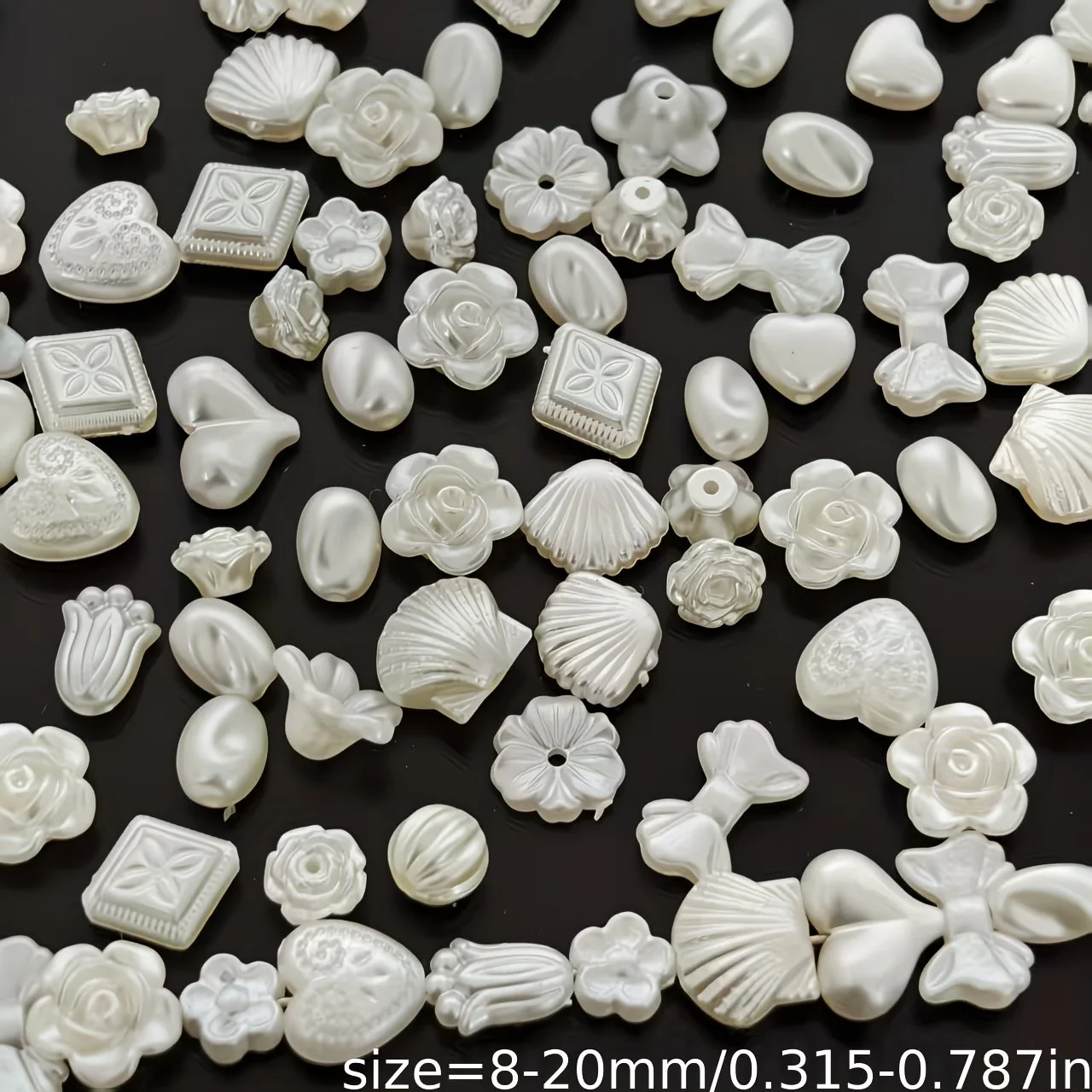 55g/1.94oz Random Styles Combination Pack - 8-20mm Irregular Star Shell Butterfly Acrylic Spacer Beads, DIY Handmade Jewelry Mak