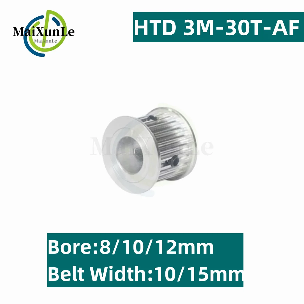 

HTD 3M AF-type 30 Tooth Timing Pulley With a Pitch of 3mm, Aperture of 8/10/12mm, Bandwidth of 10mm/15mm