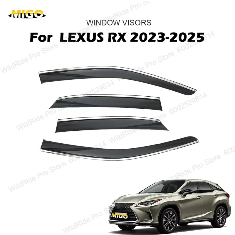 Door Window Visor Wind Deflector Sun Visor Rain Guard Weather Shield for 2023 2024 2025 Lexus RX 4Pcs Set OEM ODM Factory