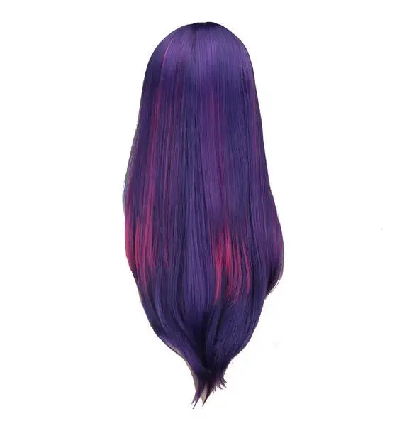 Cosplay Wig Long Purple Rose pink Cosplay Anime Ponytail Heat Resistant Synthetic Cosplay Wigs