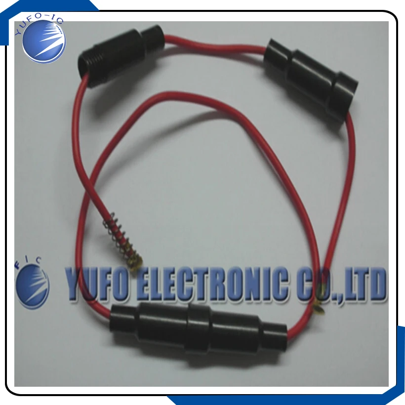 Free Shipping One Lot 5PCS 6*30mm AGC Fuse Holder In-line screw type with wire 6x30mm