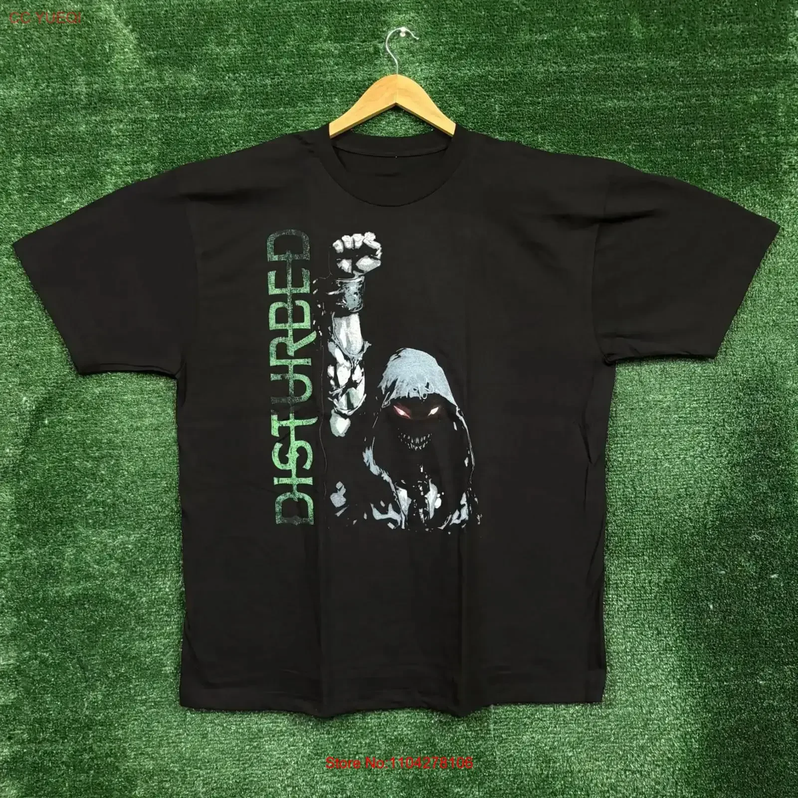 Disturbed The Guy Fist Up Heavy Metal Band T Shirt Size Extra Large vintage Washed Casual fashion Slightly Breathable