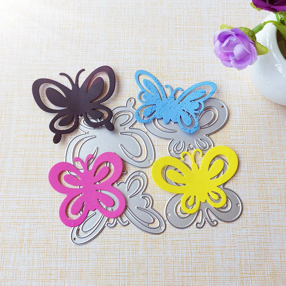 

New and exquisite 4 butterflies cutting dies scrapbook decoration embossed photo album decoration card making DIY crafts