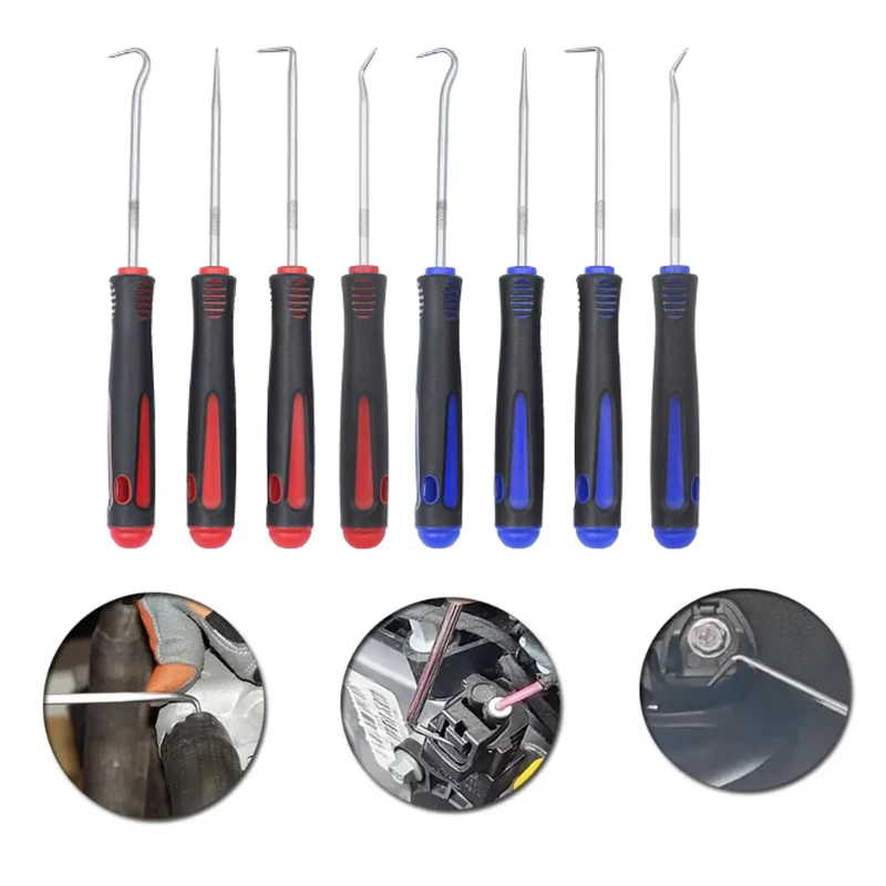 Colourful 4pcs Oil Seal Hooks Set of Shaped Oil Seal Puller Home Use Dismantling Tyre Repairing Driver Car Repairing Tools