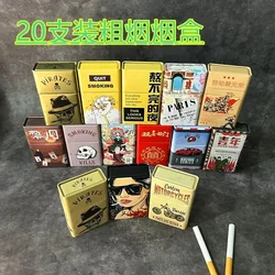 20-pack Cigarette Case Portable Smoking Storage Box Moisture-proof Pressure-resistant Metal Cigarette Case