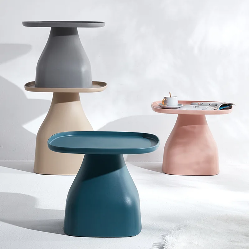 Combination coffee table square small apartment Nordic household plastic living room round  low side
