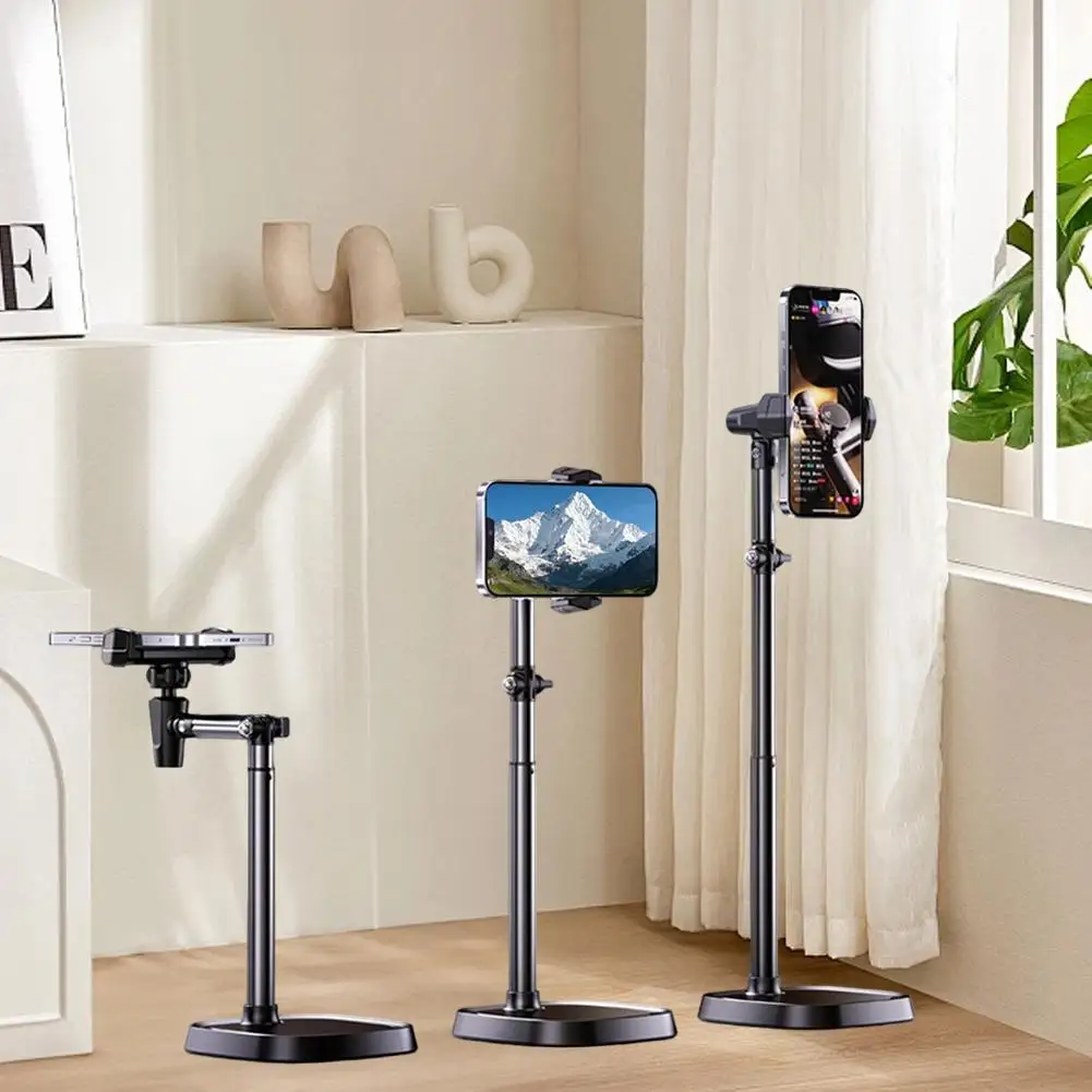 

Держатель для телефона с свободным подъемом, утяжеленное основание, нескользящая силиконовая регулировка, вращение телефона на 360° ° Настольная подставка Pad Universal Multiple G9A5