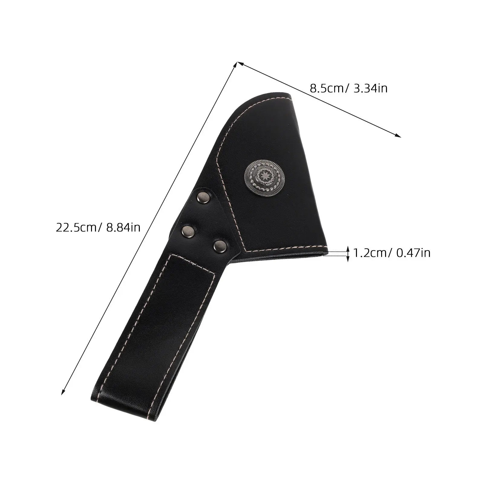 Camping Axe Blade Guard PU Sheath Snap Closure Outdoor Hatchet Edge Protector Safety Cover Chopping Bushcraft Forestry - view 2