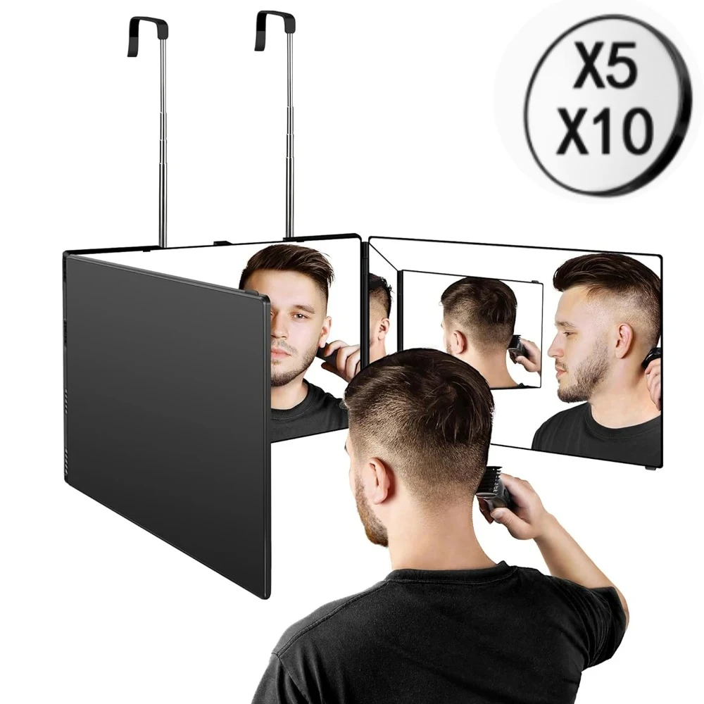 

Портативное складное зеркало для макияжа S Travel 360° с регулируемой по высоте телескопической ручкой для самостоятельной стрижки волос