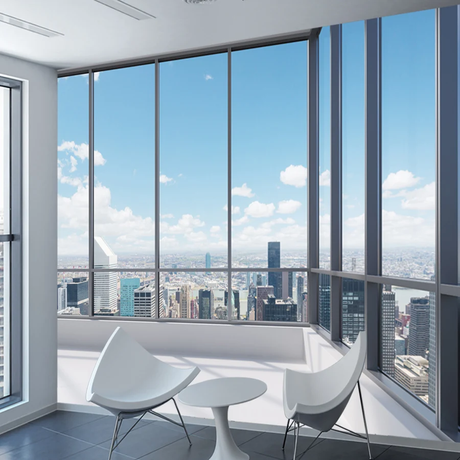 

Пользовательские обои Peel and Stick, современные контактные обои, обои для домашнего декора для гостиной, спальни, окна, здания, фреска