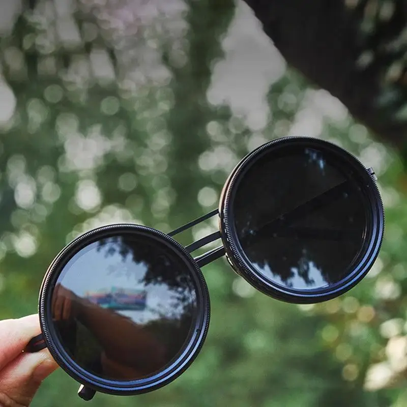 

Adjustable 1-9 Sunglasses Fishing Rounded Polarized Glasses with ND Filter Lenses Handcrafted Retro Glasses Unisex Vintage Style