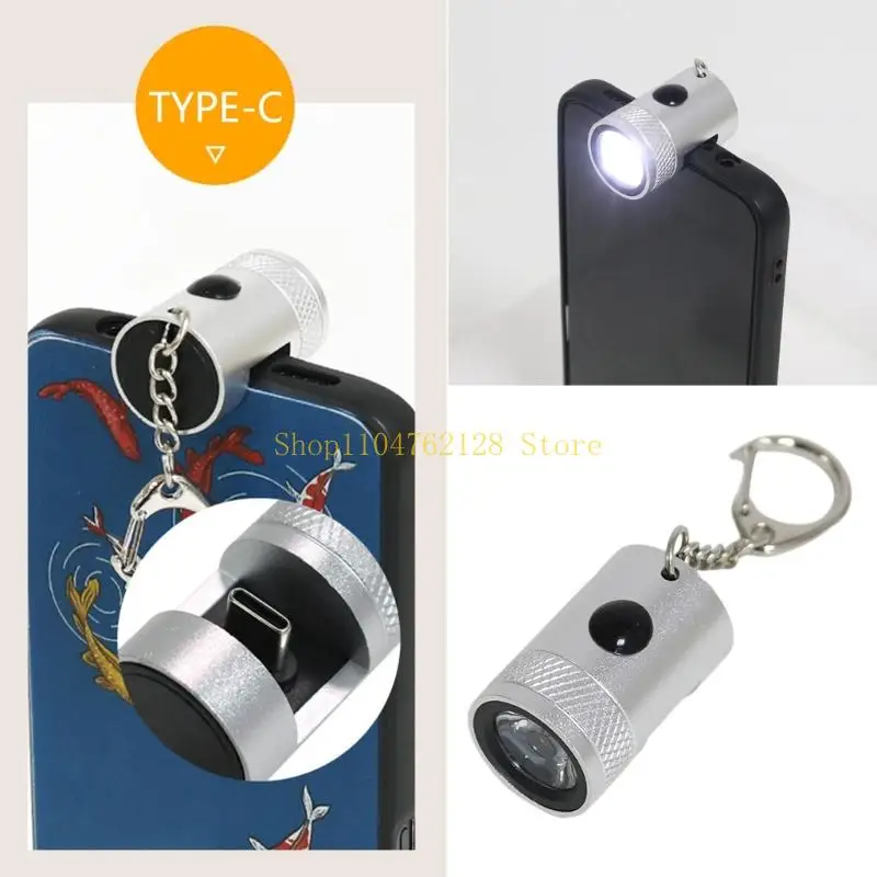 Rechargeable Type C Flashlight Easy to Carry Bright LED Light Plastic Texture best sale