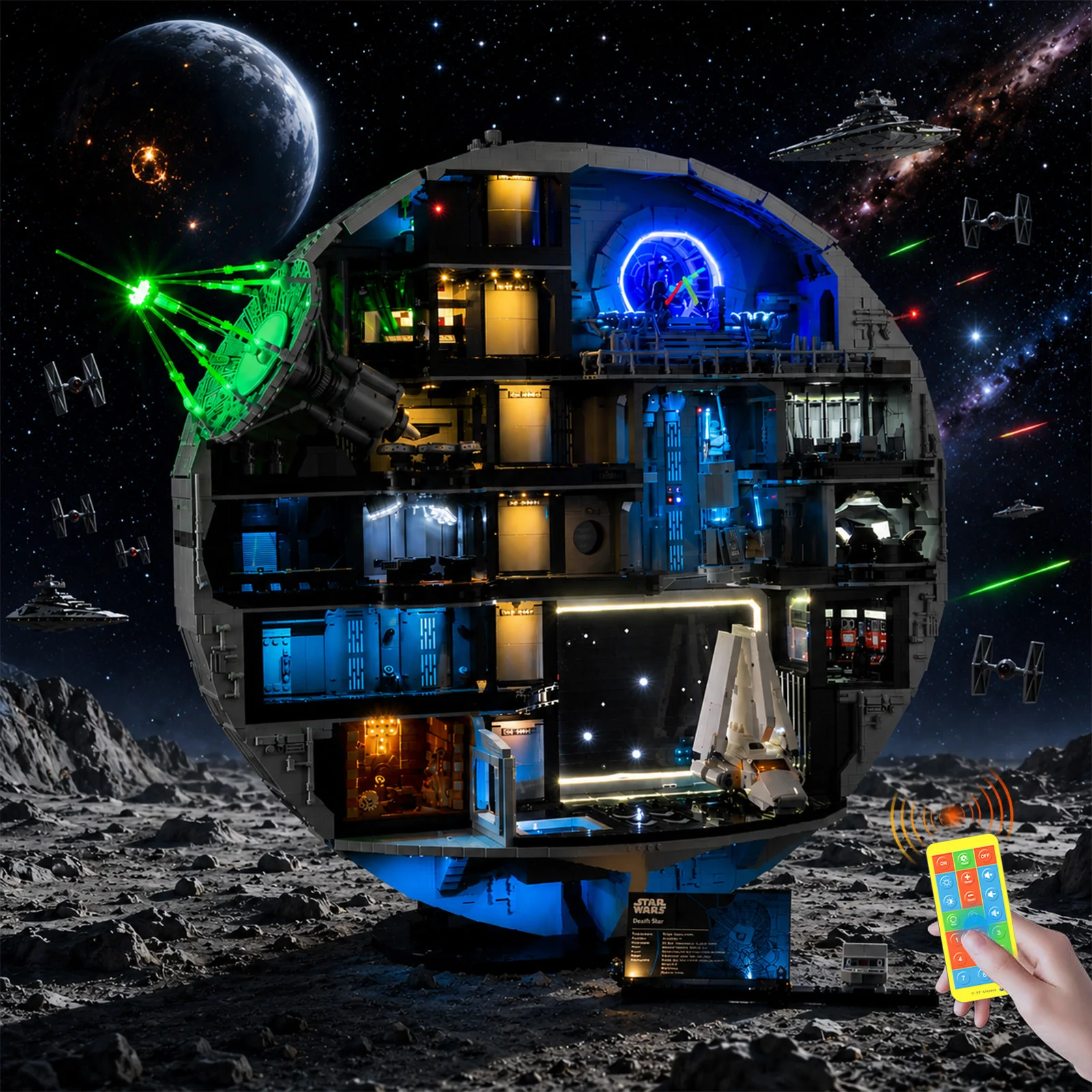 Led Light Kit Compatible With LEGO Wars Death Star 75419 Building Blocks Bricks