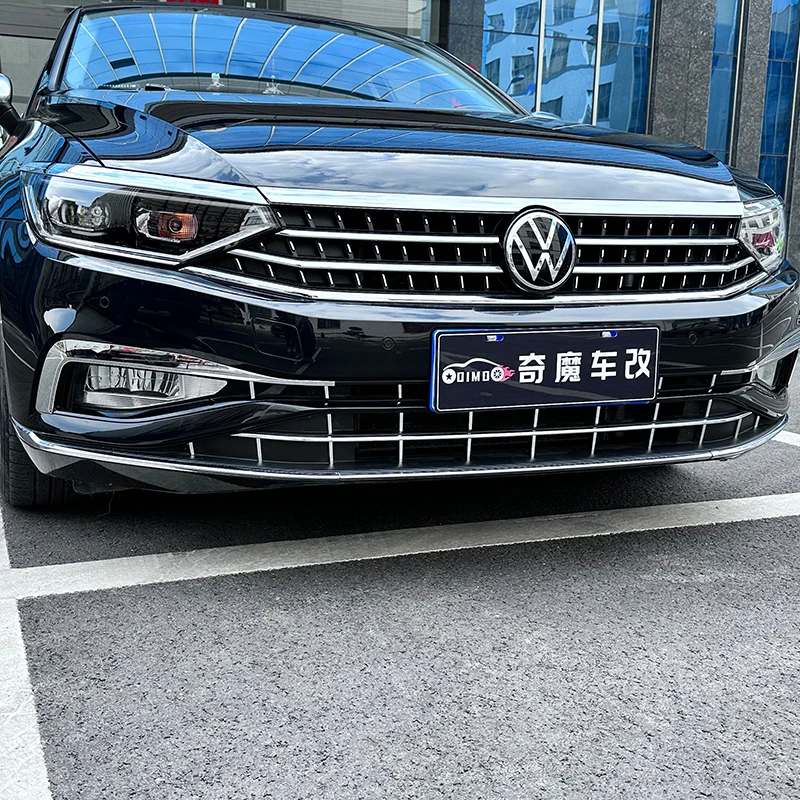 For VW Passat B8 Lower Grille Chrome 2019 2020 2021 2022 2023 Passat B8 sedan Grille Chrome Front Bumper Light Strip