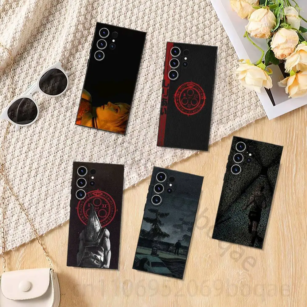 

S-Silent Hill 2 Phone case for Samsung Galaxy S24,25,26,23 22,21,S20 Plus Ultra FE soft fundas cases