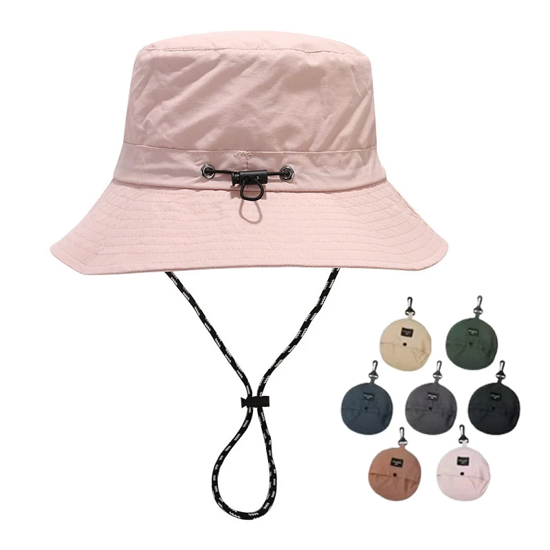 Gorros de cubo de secado rápido para hombre y mujer, plegables, impermeables, protección Anti-UV para verano, gorra para acampar y senderismo,