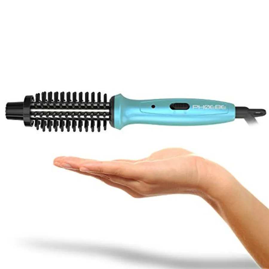 

Mini Curling Iron PHOEBE 3/4 Inch Dual Voltage Ceramic Tourmaline Ionic Hot Curler Brush with Traveling Bag for Europe, Profess