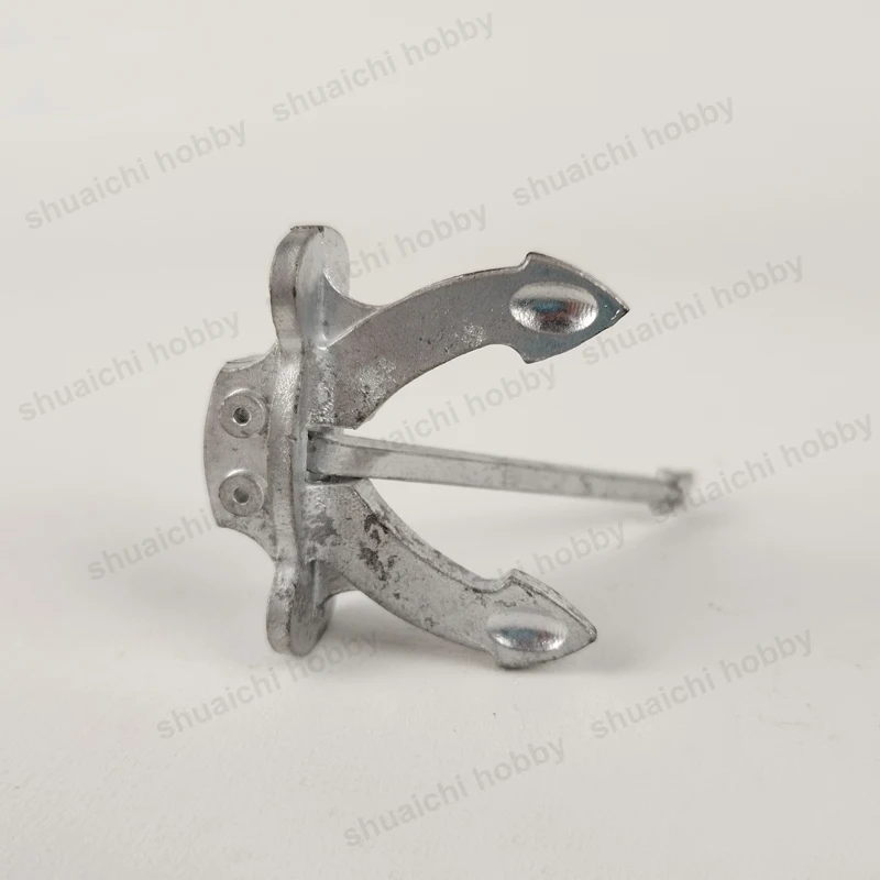 1PCS RC Model Ship Mini Alloy Hall Anchor Movable Anchor-rod Marine Anchor Modification Parts for Simulation Boat DIY Ornaments