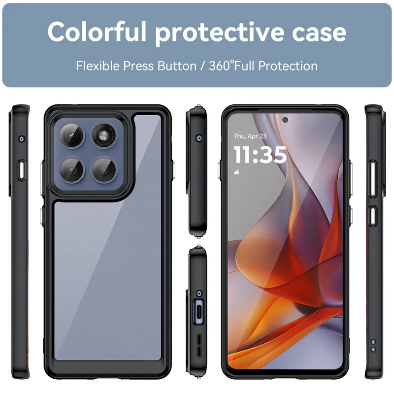 حافظة لهاتف موتورولا إيدج 2025 حافظة موتو إيدج 2025 حافظة من البولي يوريثان الحراري لوحة الكترونية معززة من الأكريليك حافظات هواتف واقية على موتو إيدج 2025 #2