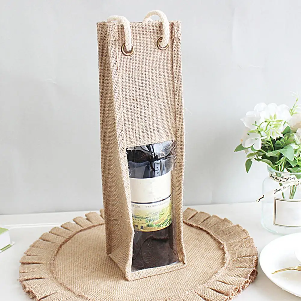 Long Lasting Wine Bottle Pouch 2 Styles Carry Easily Fashion All-Purpose Red Wine Beer Bottle Packing Tote Bag