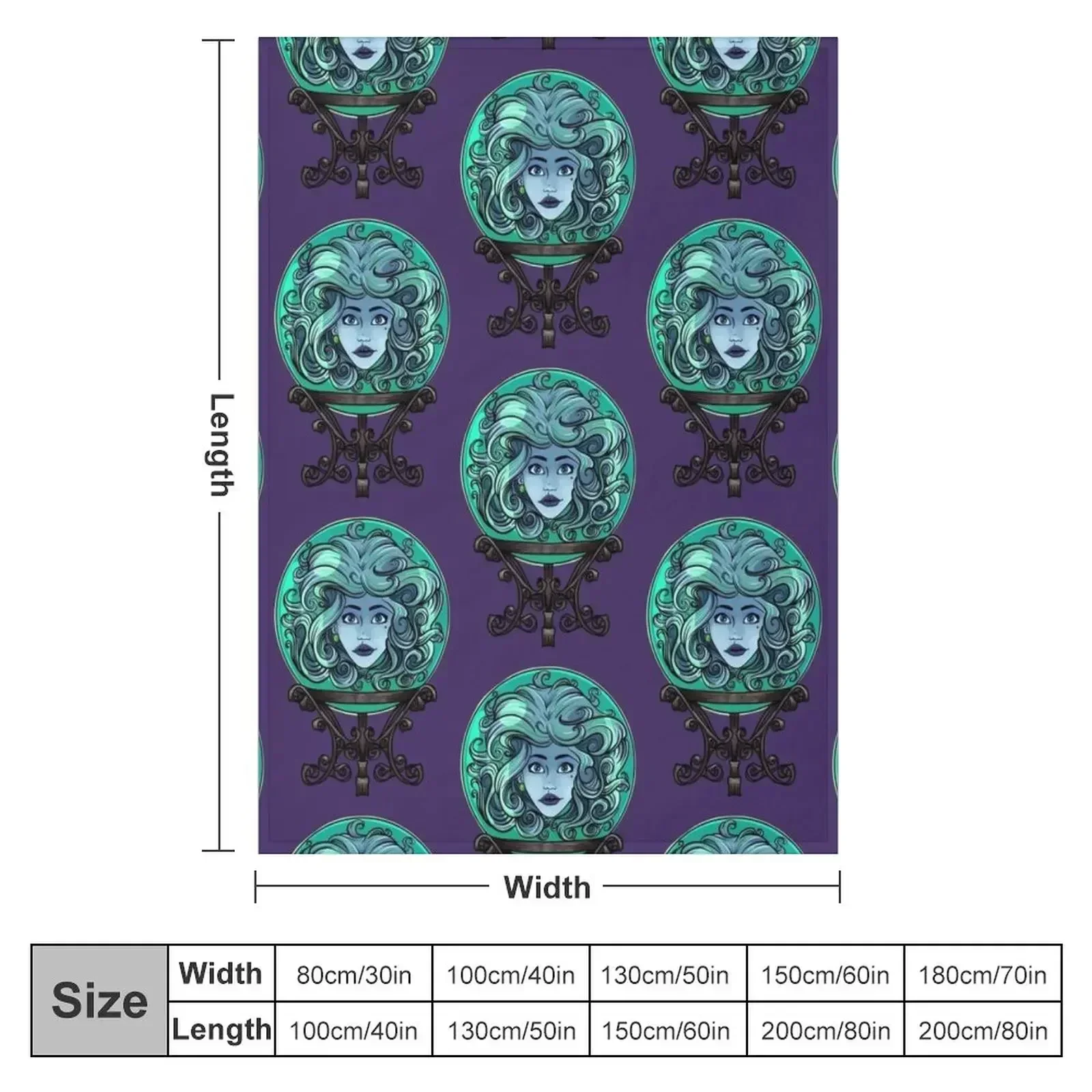 Madame Leota, no background Throw Blanket Stuffeds Thermal Multi-Purpose Blankets