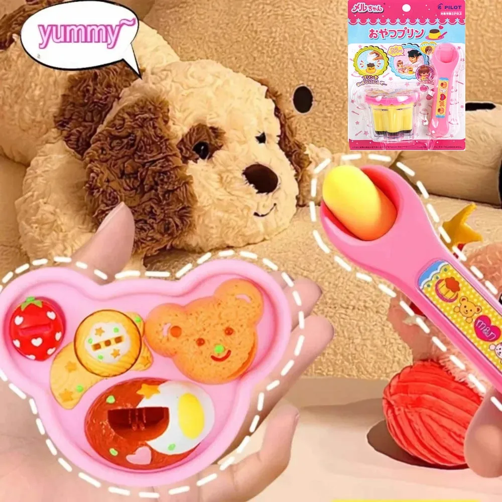 NEW Food Feeding Pudding Feeding Toy Little Bear Bento Food Platter Role Play Early Education Pretend Play House Toys for Kids