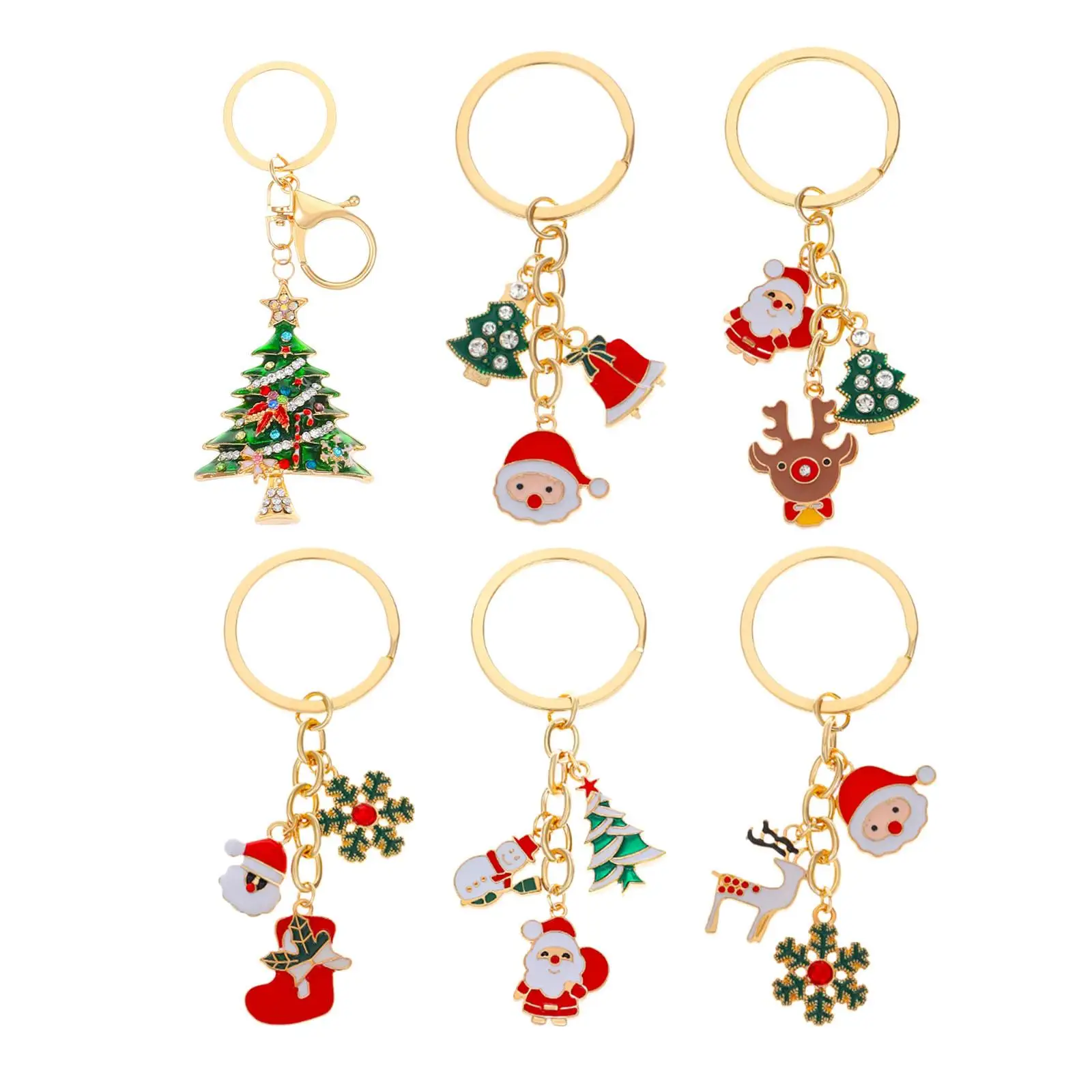 

Christmas Keychain Key Chain Xmas Keyring for Party Favors Festival Wedding