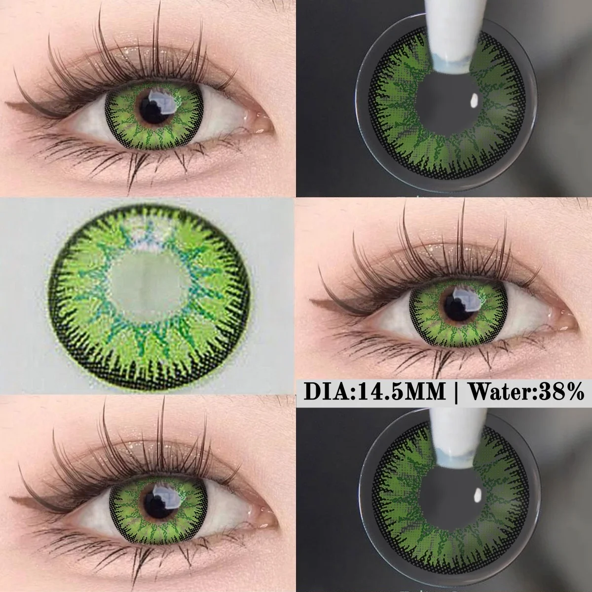 VISUASHOW Anime Cosplay Farbige Kontaktlinsen 6 Monate Einweg 1 Paar Violett Niedliche Große Augen Weiche Linsen für Cosplay Party Make-up – Detail 5