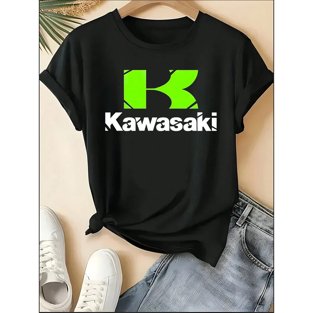 

New Arrival Kawasaki Graphic Print T-Shirt Casual Tee Soft Breathable Summer Streetwear Perfect Gift For Motorcycle Enthusiasts