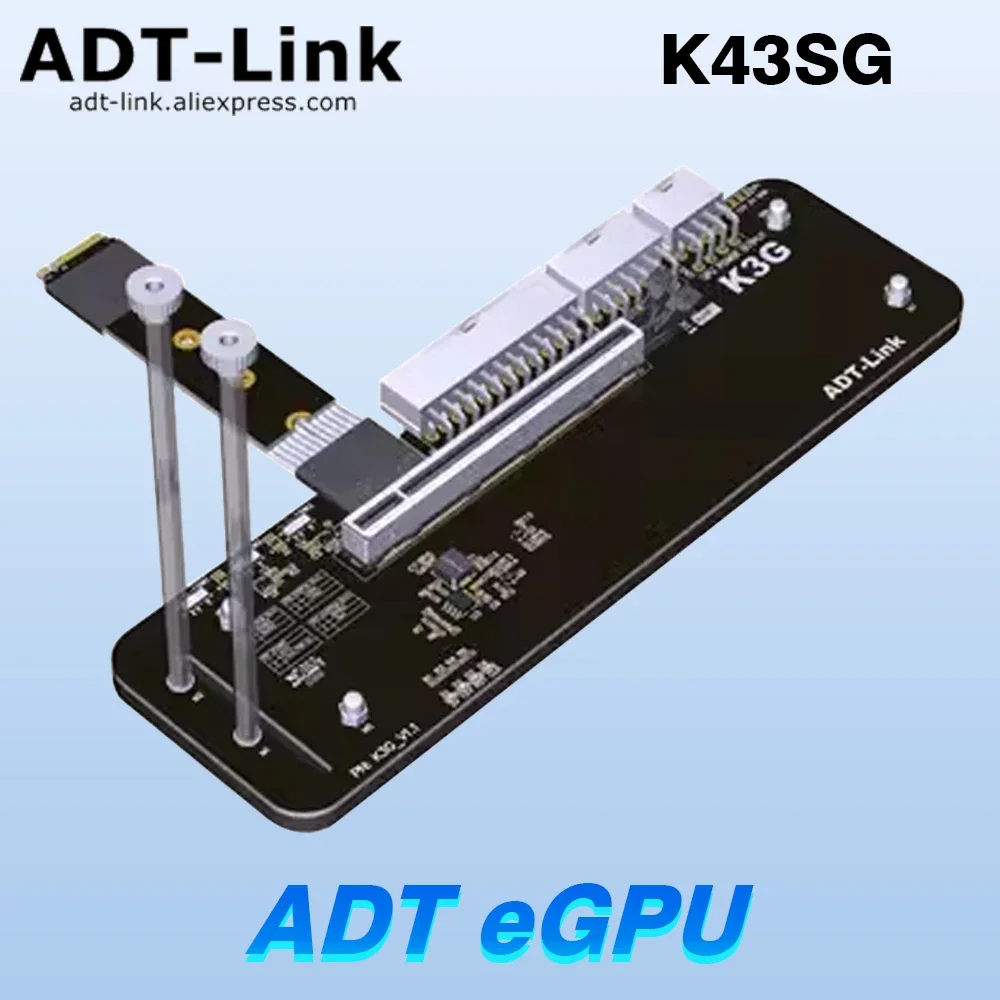 adt-k43g-egpu-adapter-m2-nvme-pcie-m-key-to-pcie-x16-laptop-external-graphics-card-adapter-board-extension-for-amd-nvidia-gpu