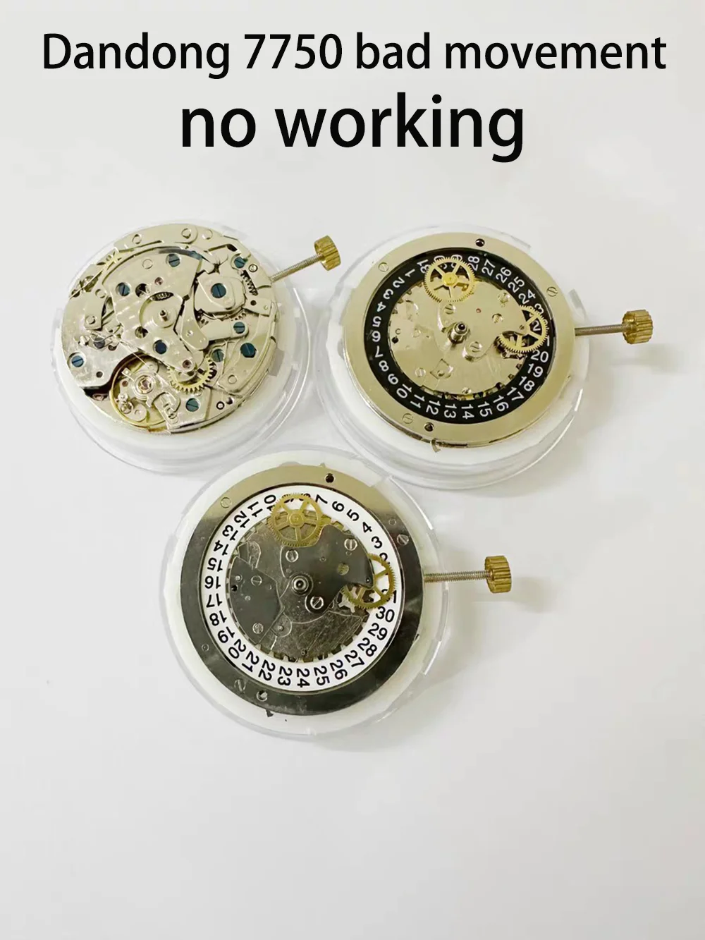 

Watch Movement Accessories Dandong 7750 Bad Movement, No Working, Non-Functional Movement for Watchmaker Repair and Disassembly