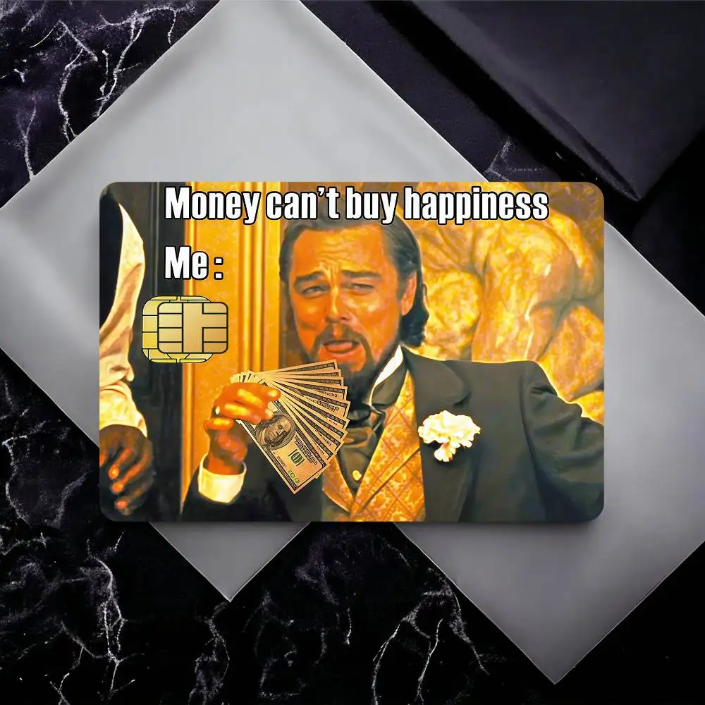 Money Can Buy Happiness Credit Card Skin Stickers for Bank Card Bus Metro Card Sticker Waterproof