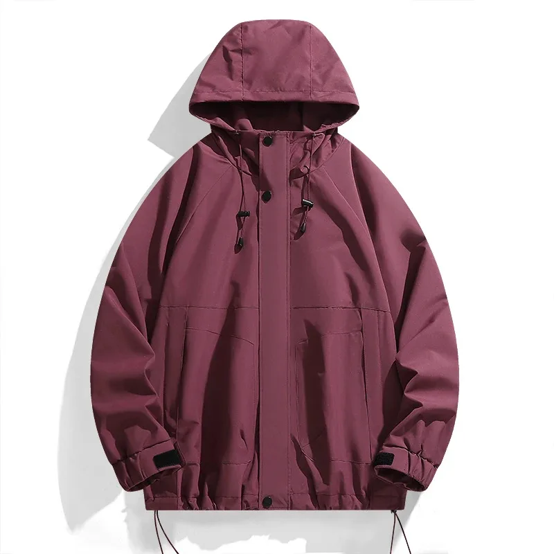 

Men's Spring Autumn Outdoor Versatile Hooded Jacket Casual Windproof Waterproof Trendy Outerwear