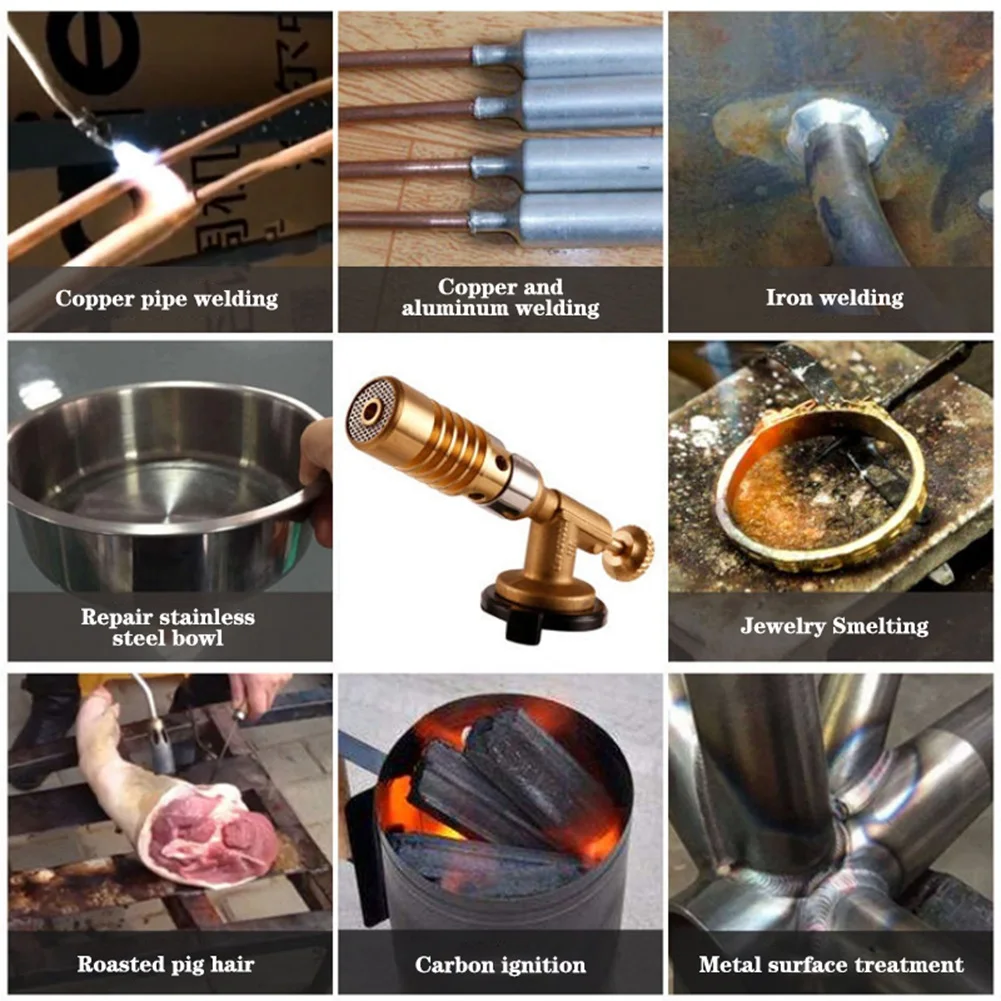 Gas Burner Welding Torch Gas Torch Blowtorch Copper High Temperature Brass Mapp Gas Torch Brazing Solder Welding Plumb