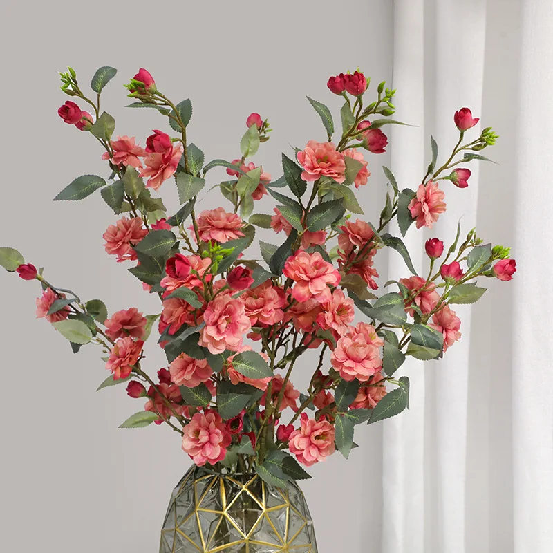 1 PCS Lovely Artificial Flower Camellia Silk Rose Home Wedding Party Decoration F876