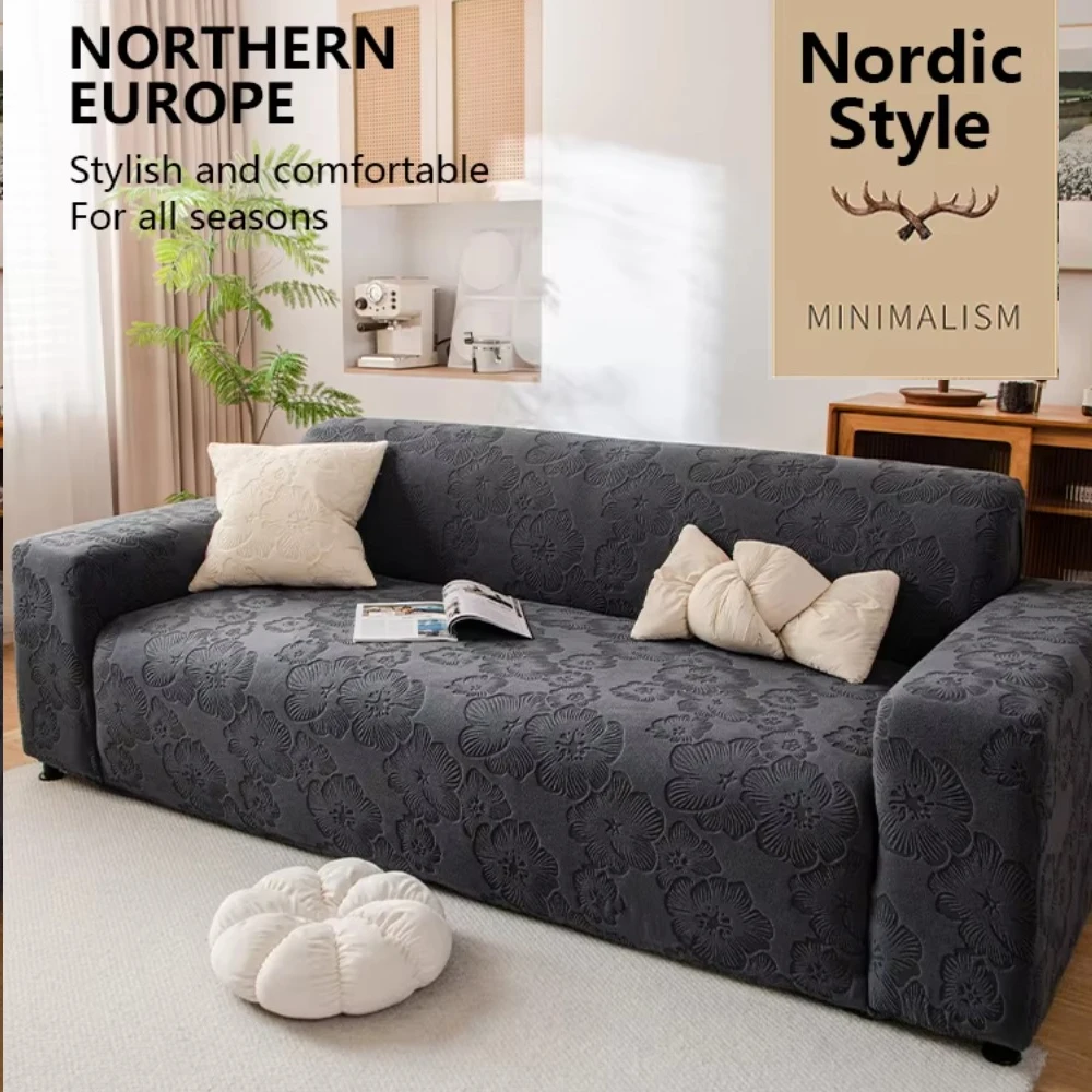 1/2/3/4 Seat Elastic Jacquard Fabric Sofa Cover Stretch Couch Cover Sectional L Shape Sofa Slipcover Corner Case for Living Room
