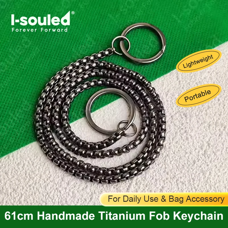 61cm Handmade Titanium Fob Keychain, Pants Key Holder Keyring, Durable Metal Key Chain for Daily Use & Bag Accessory