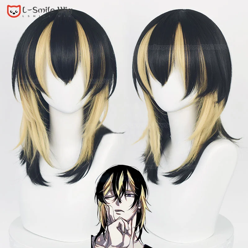Haitani Rindou Anime Cosplay Peruca, Resistente ao Calor, Halloween Party Wigs, Boné grátis, Alta qualidade, Haitani Ran
