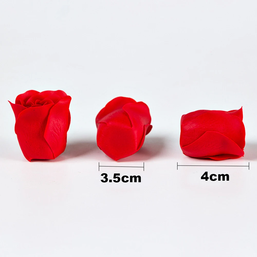 81Pcs/Set Soap Rose Flower Head Artificial Eternal Flower Box DIY Craft Wedding Bouquet Valentine\'s Day Gift Home Party Decor