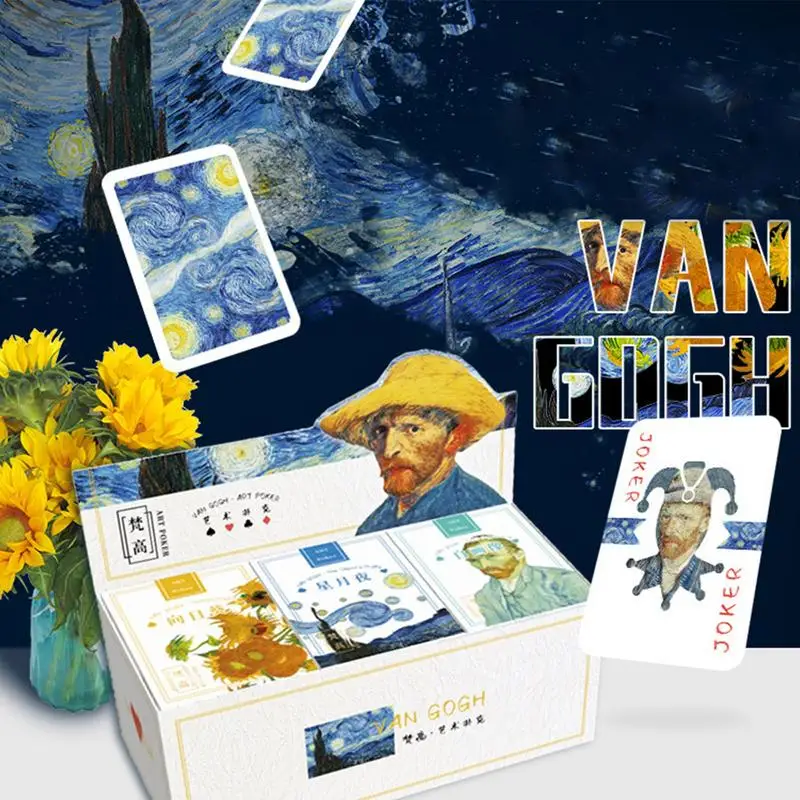 Van Gogh Art Cut Poker cartes à jouer Standard pour jeu de rôle de société carte de jeu pour jeu familial réunions nocturnes vacances