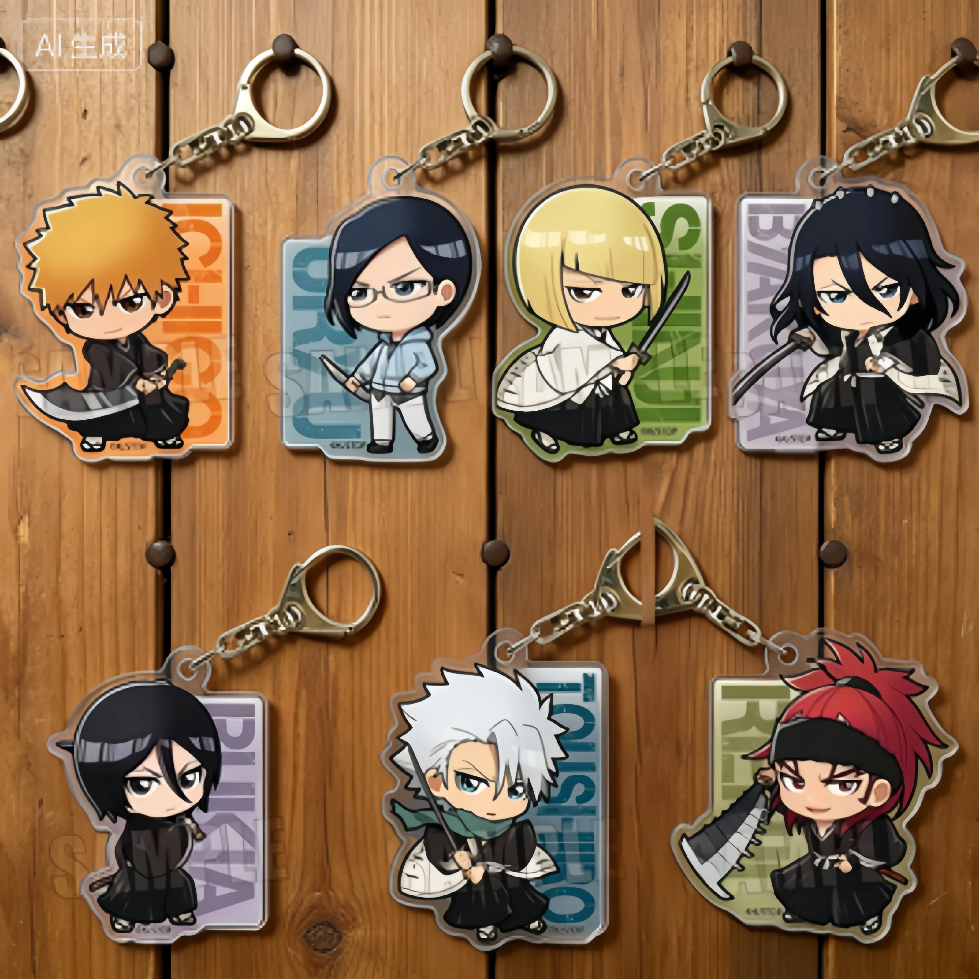 Wholesale Bleach –  Acrylic Pendant Keychains Latest Classic Anime Character Q Version,Collectible Gift 6cm Bag Acrylic KeyRing