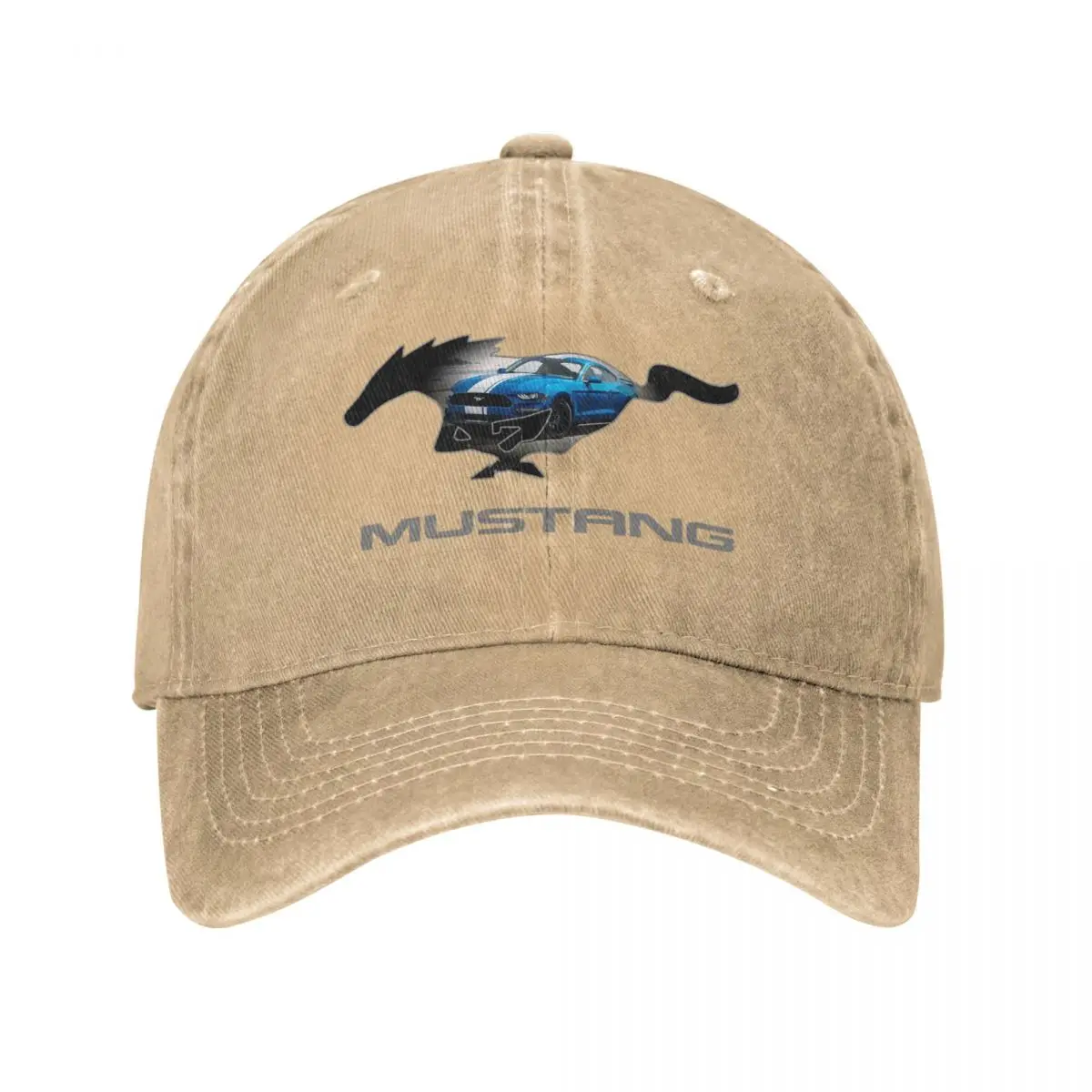 Ford Mustang GT Logo Emblem Design Baseball Caps Fashion Denim Fabric Hats Outdoor Adjustable Casquette Baseball Cowboy Hat