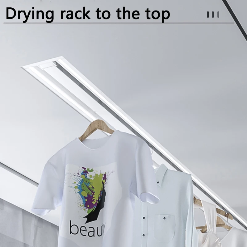 Electric Drying Rack Smart Home Products Ceiling Smart Hanger with Light Emitting Diode 1.8 meters long