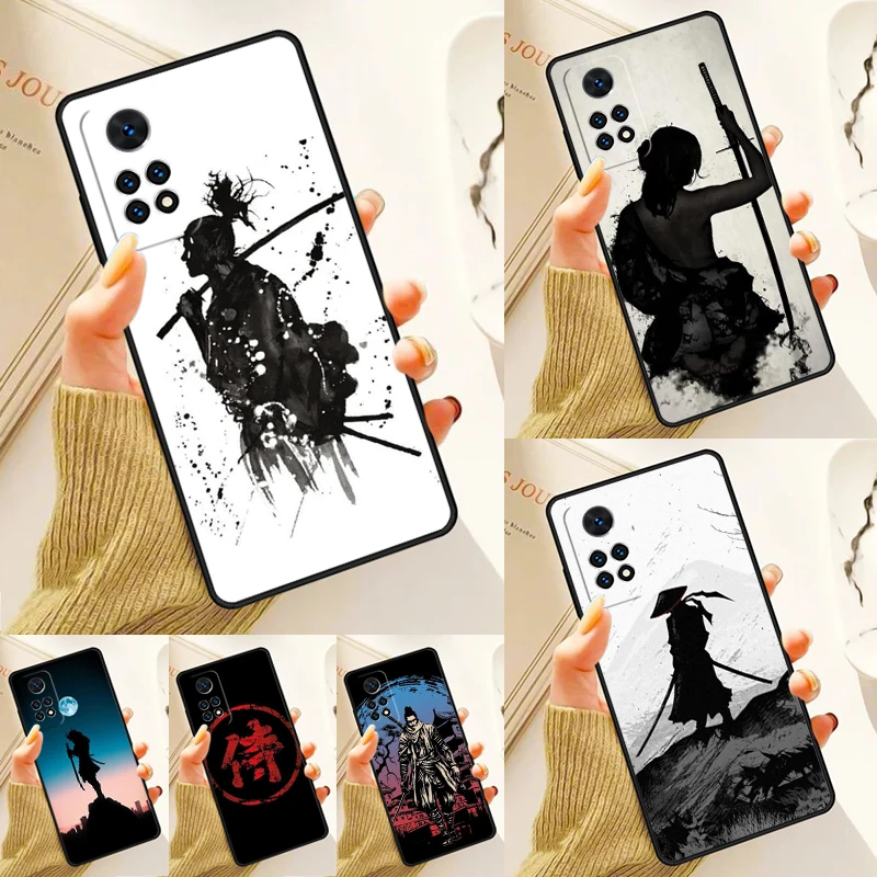 Japanese Samurai Ukiyoe Print Vintage Case For Samsung Galaxy S24 Plus S23 S20 S21FE Lite S22 Ultra Note 20 S9 S10 Phone Coque