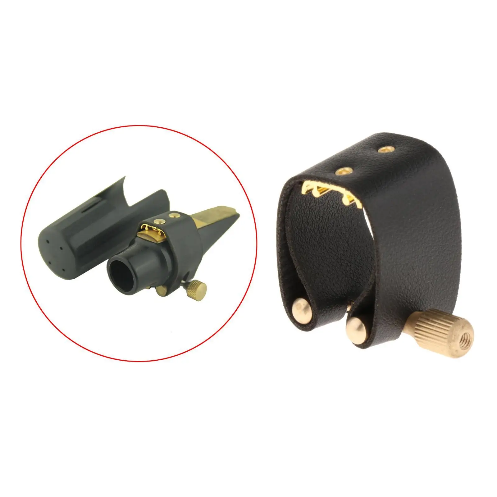 Sax Mouthpiece Clip Clip Fastener Musical Instruments Repair Set Provide Great Sound Sax PU Mouthpiece Clip for Saxophone Lovers