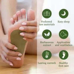 Foot Detox Patches Relieve Stress Help Sleeping Body Toxins Cleansing Weight Loss Foot Care Wormwood Ginger Detox Pad