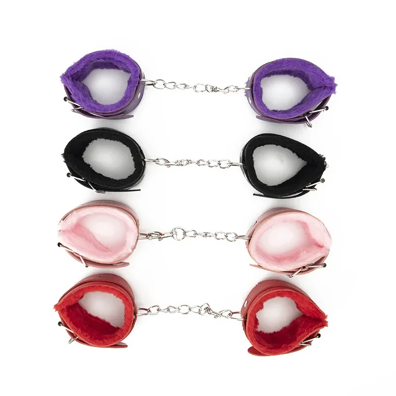 قابل للتعديل المثيرة بولي Leather أصفاد جلدية المعصم الكاحل الأصفاد عبودية القيود ألعاب الكبار BDSM الجنس لعب الملحقات الغريبة #3